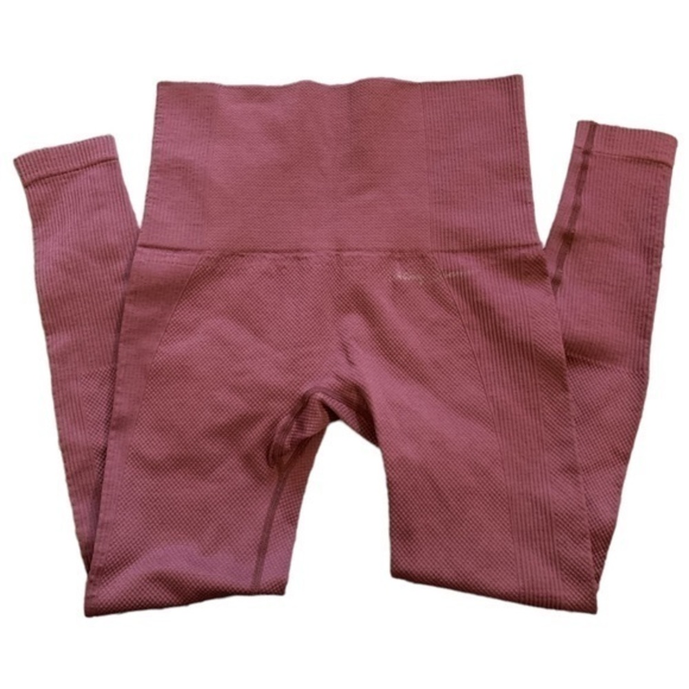 Tummy Control Body Forming Maroon Leggings Size Small EUC #4278